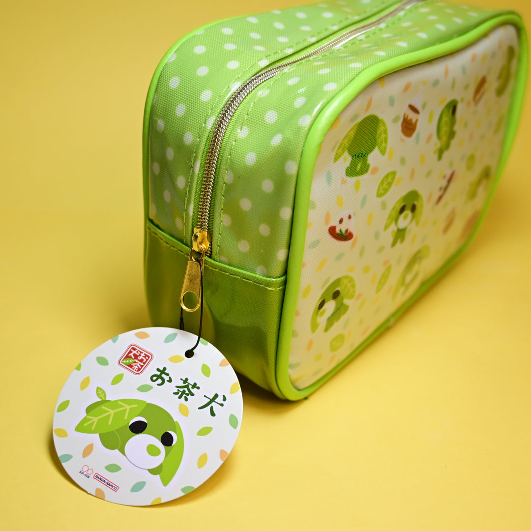 Ochaken Green Zipped Pouch