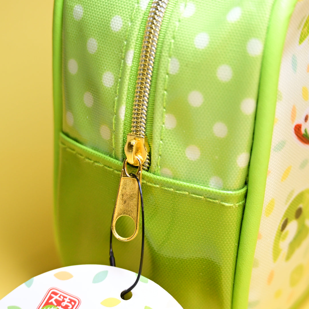 Ochaken Green Zipped Pouch