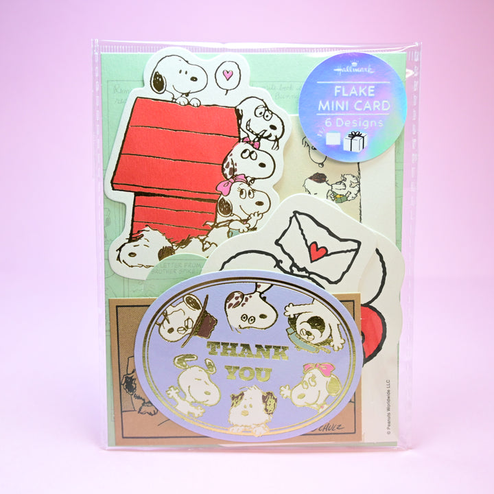 Hallmark Peanuts Snoopy Foiled Mini Postcard Set (6 pcs.)