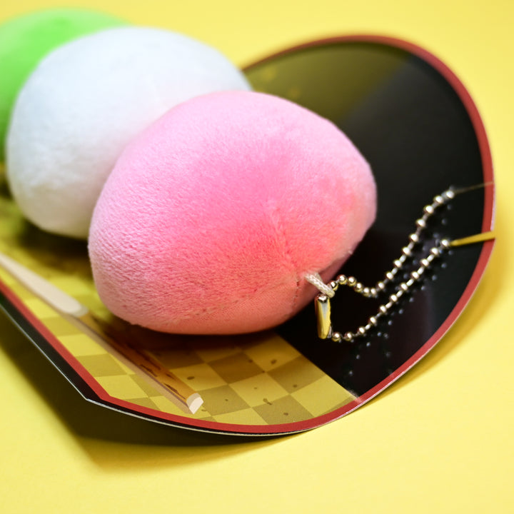 Wagashi Dango Plush Keychain Screen Cleaner