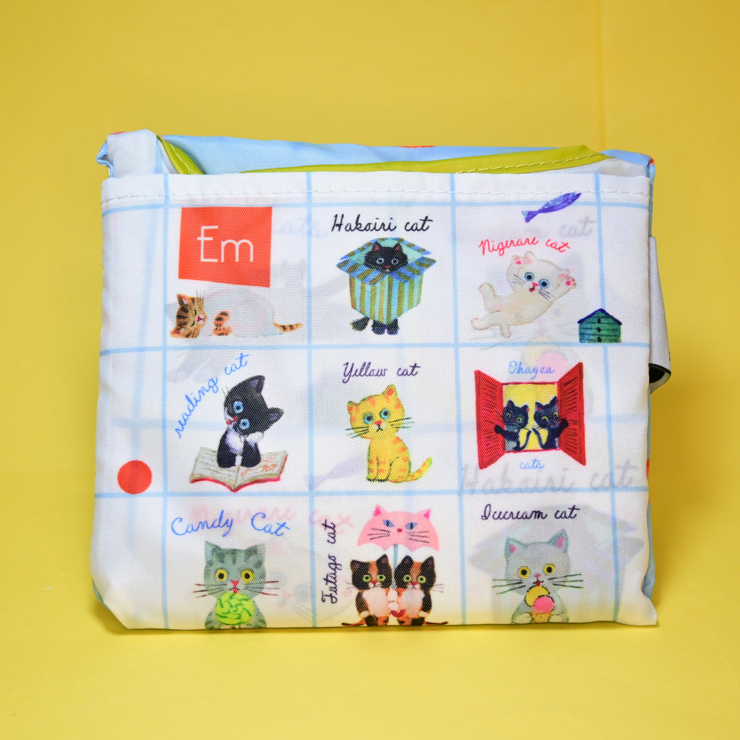 marcs* Ecoute!minette marini＊monteany Eco Foldable Reusable Bag (Blue and White)