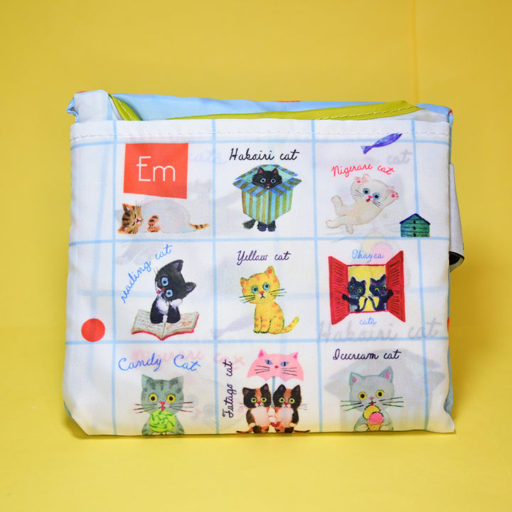 marcs* Ecoute!minette marini＊monteany Eco Foldable Reusable Bag (Blue and White)