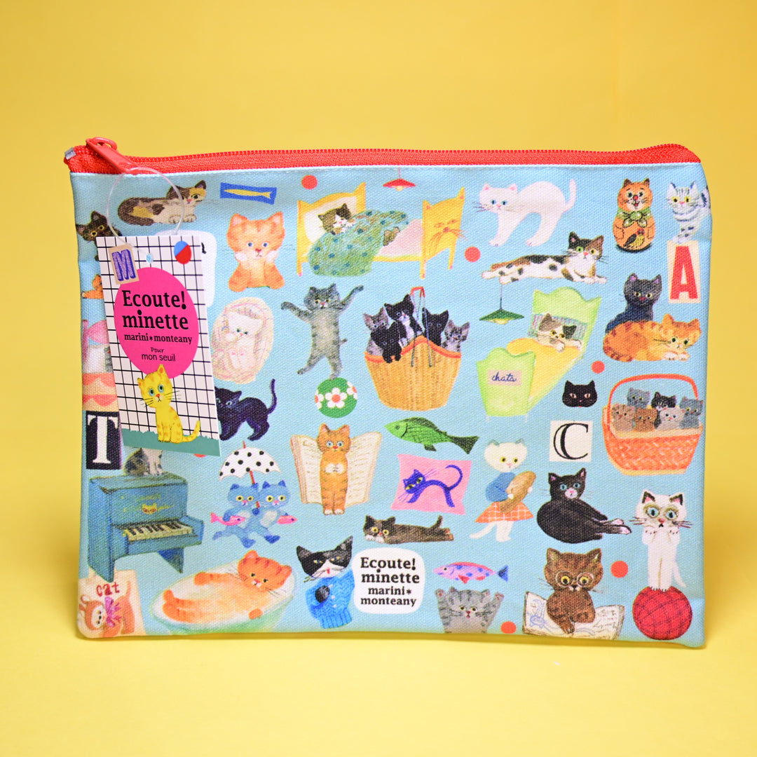 marcs* Ecoute!minette marini＊monteany Zipper Pouch (Blue)