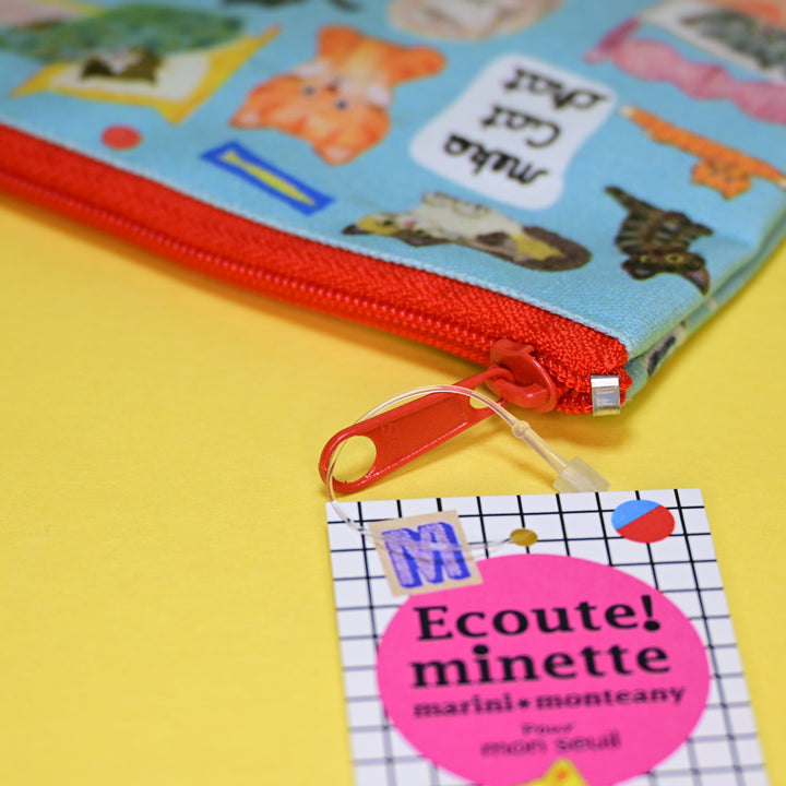marcs* Ecoute!minette marini＊monteany Zipper Pouch (Blue)