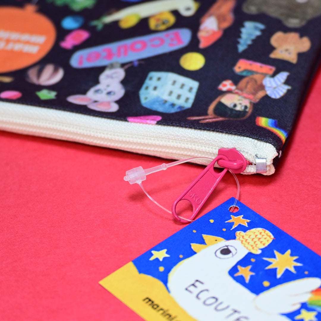 marcs* Ecoute!minette marini＊monteany Zipper Pouch (Black)