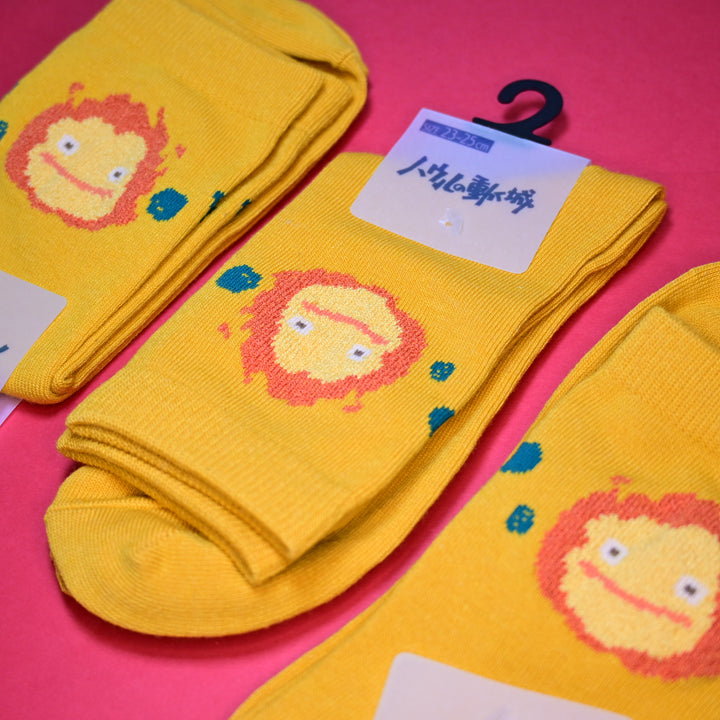 Howl's Moving Castle Calcifer Socks (size: 23～25cm)