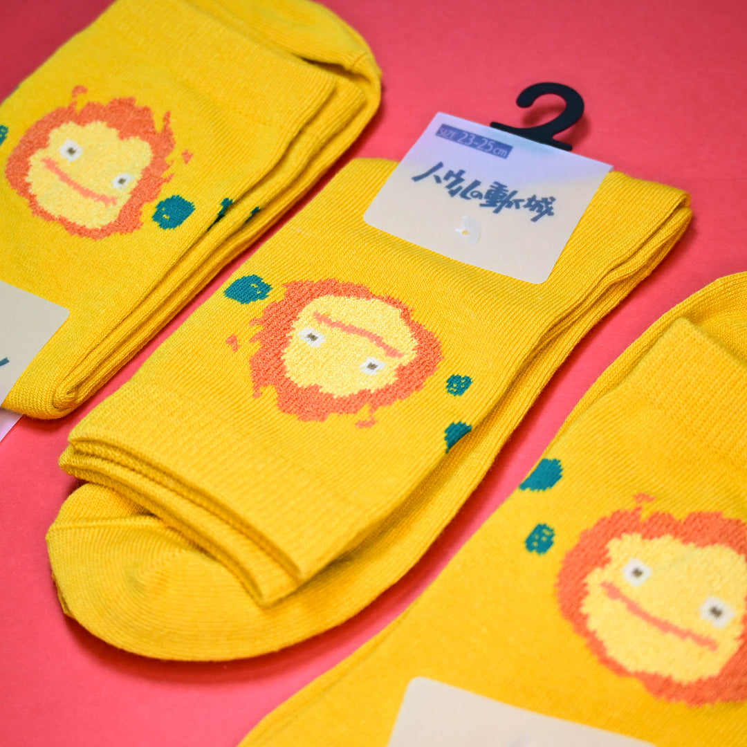 Howl's Moving Castle Calcifer Socks (size: 23～25cm)