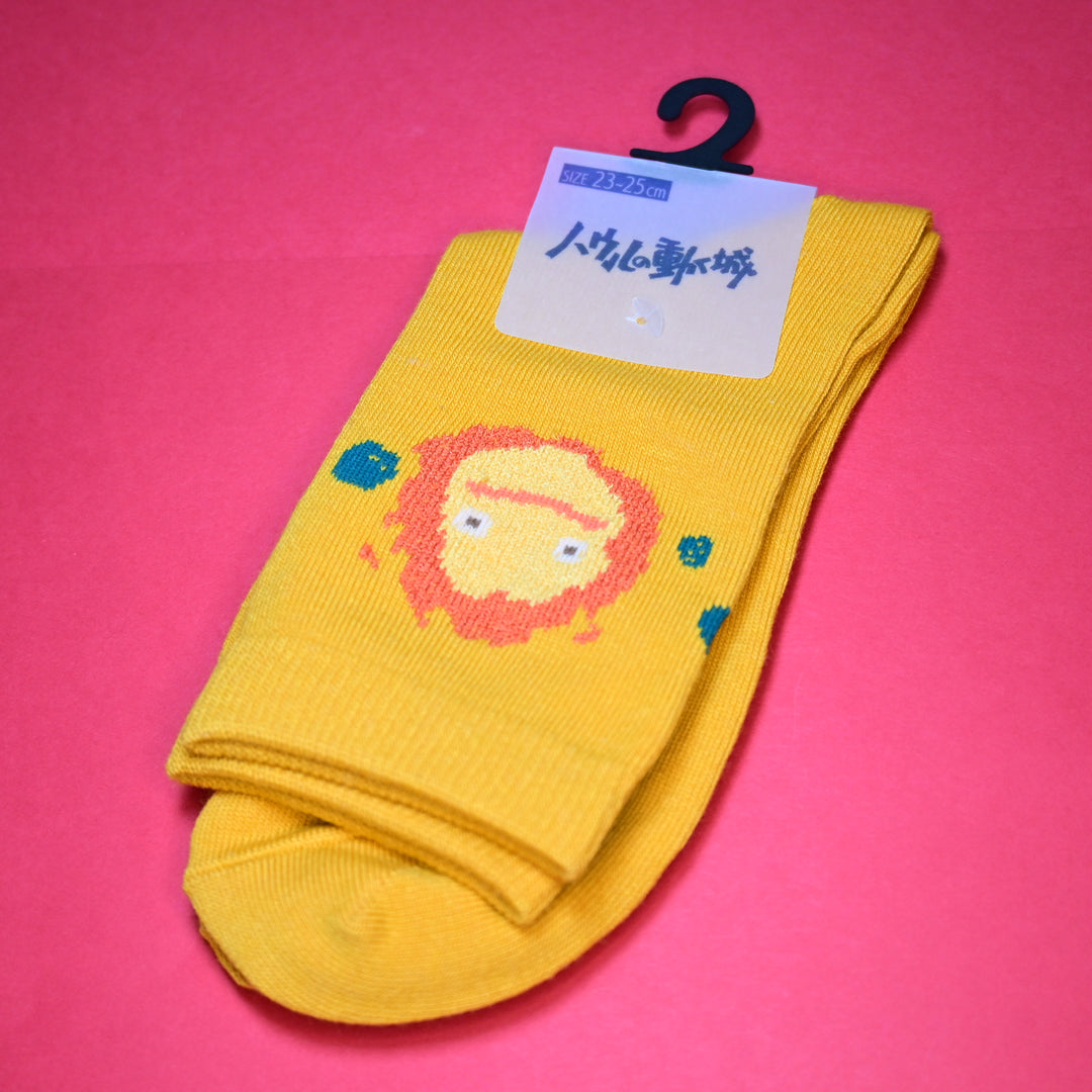 Howl's Moving Castle Calcifer Socks (size: 23～25cm)