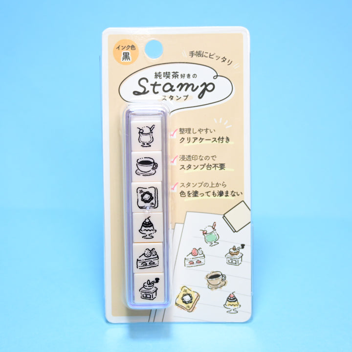 Kamio Japan Coffee Shop Lover Mini Stamp Set