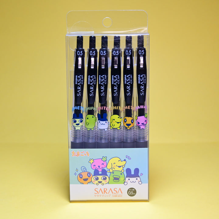 Tamagotchi Sarasa Zebra 0.5mm Gel Pen Set (6 pcs.)