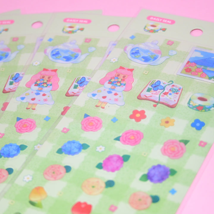 (DS034) Rainbowholic x Chichilittle Flower Garden Daily Seal