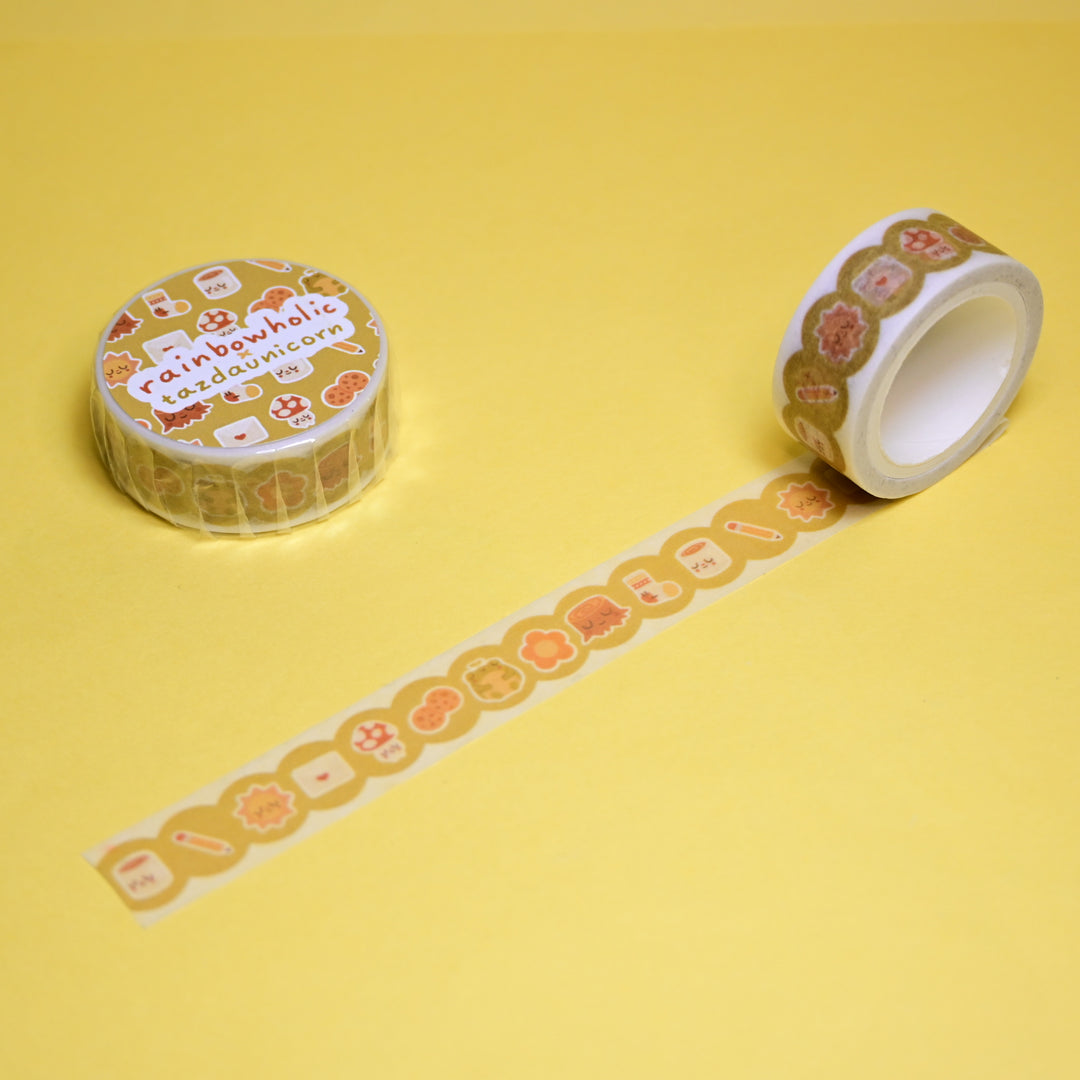 (MT144) Original Rainbowholic x Tazdaunicorn Froggy's Cozy Life Washi Tape