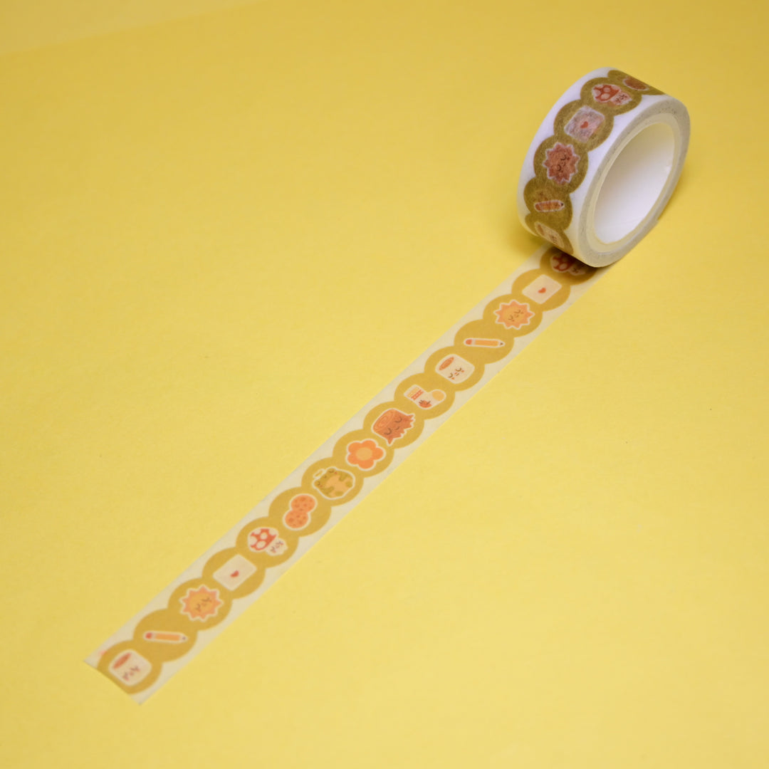 (MT144) Original Rainbowholic x Tazdaunicorn Froggy's Cozy Life Washi Tape