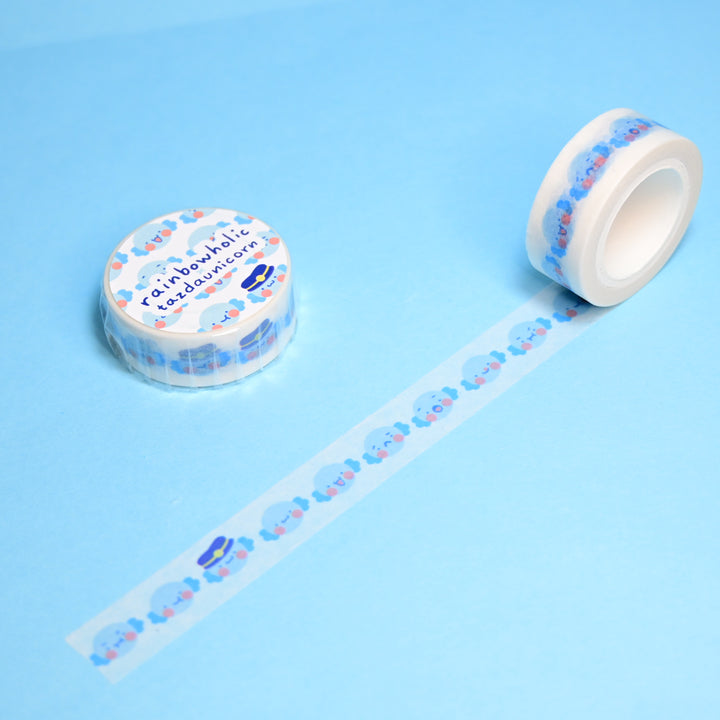 (MT145) Rainbowholic x Tazdaunicorn Mr. Oopa Faces Washi Tape