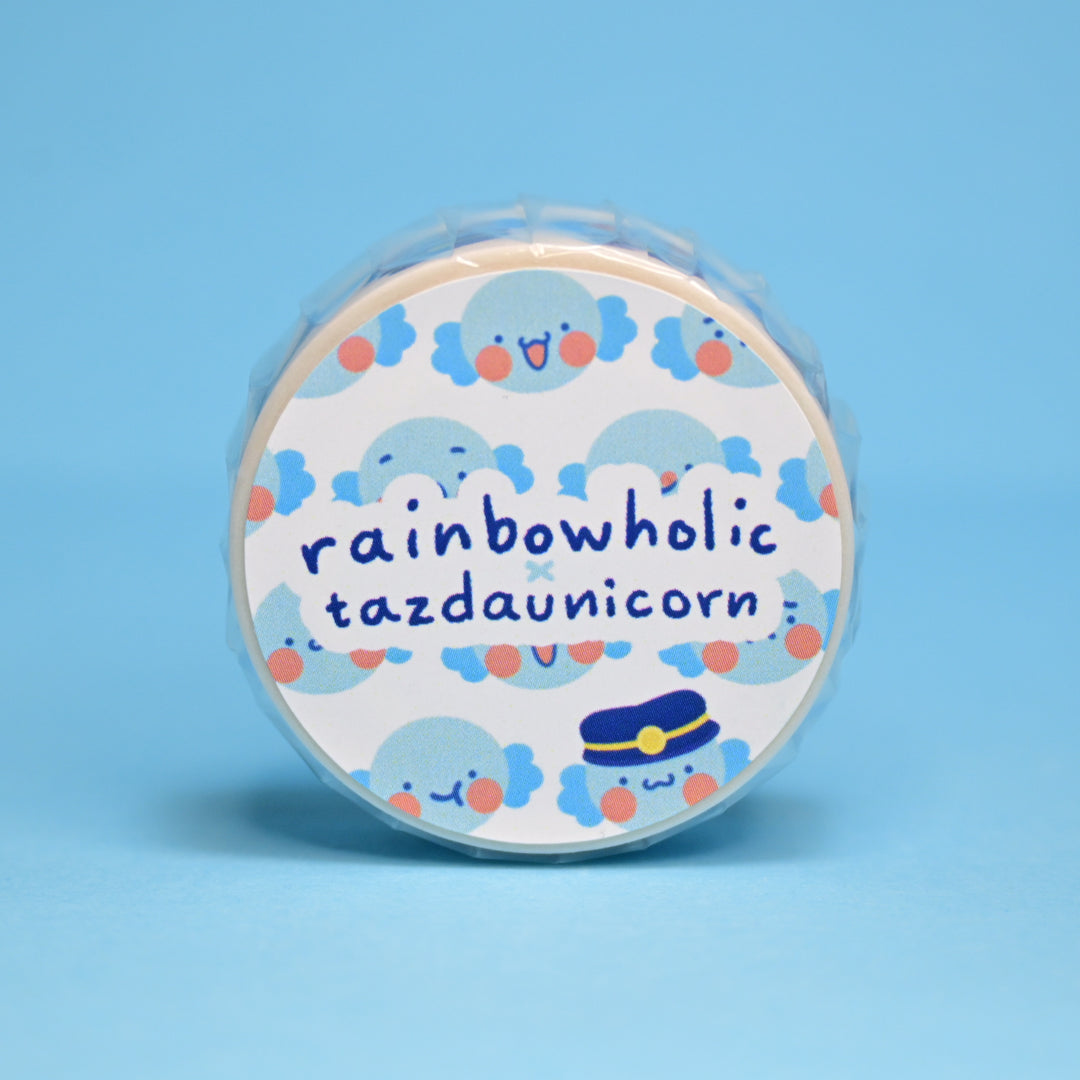 (MT145) Rainbowholic x Tazdaunicorn Mr. Oopa Faces Washi Tape