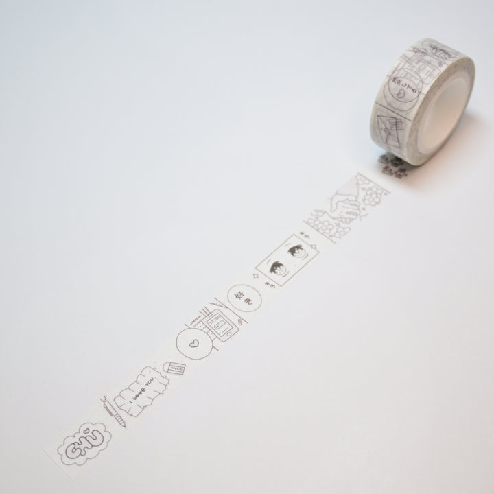 (MT078) Original Rainbowholic x Tazdaunicorn Shoujo Manga Washi Tape