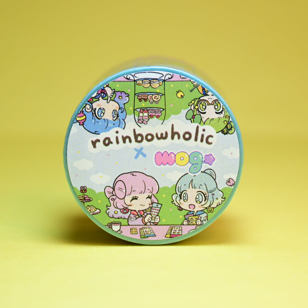 (MT099) Rainbowholic x mog Stationery Tea Party 3cm Washi Tape