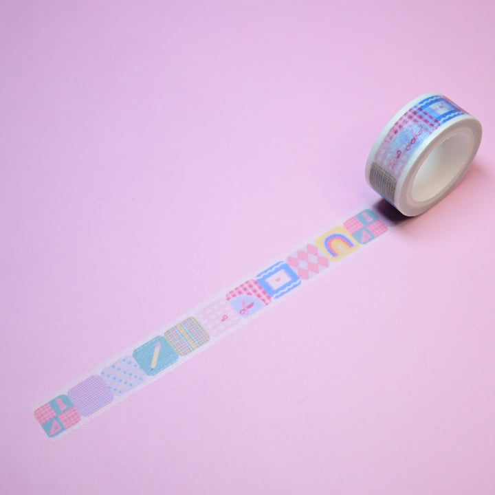 (MT146) Rainbowholic x Tazdaunicorn Bungu Patchwork Washi Tape
