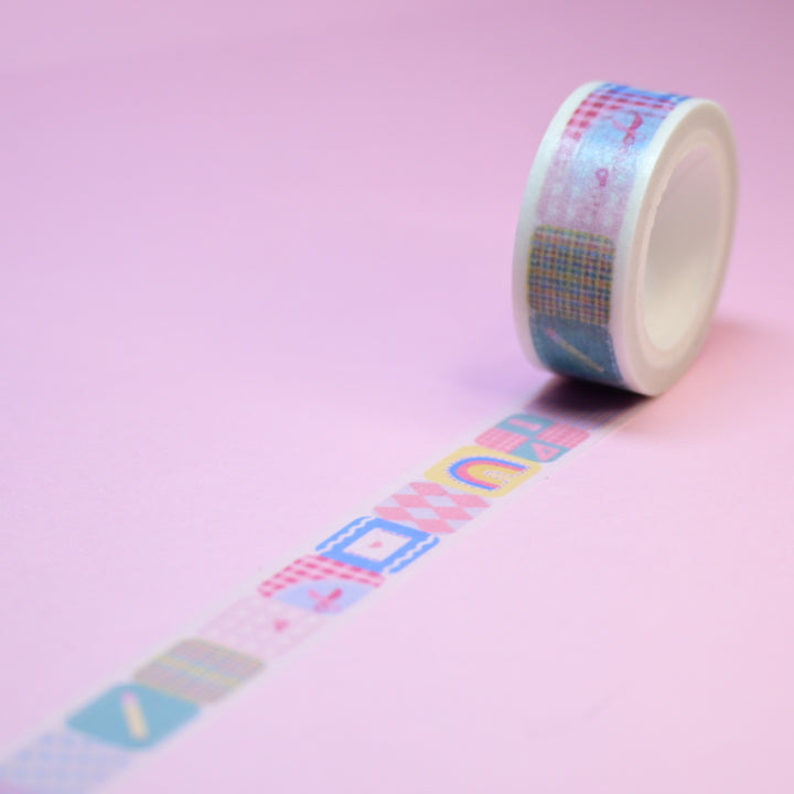 (MT146) Rainbowholic x Tazdaunicorn Bungu Patchwork Washi Tape