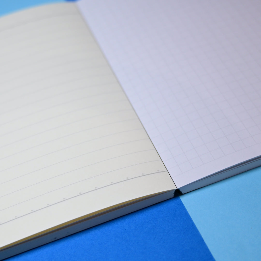 Grandpa Notebook Black and Blue Flat Opening Notebooks A6 Set (2 pcs.)
