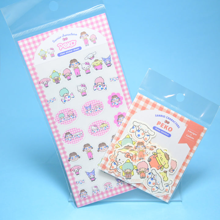 Furukawa Shiko Peko x Sanrio Sticker Sheet + Flake Seal Set (2 pcs.)