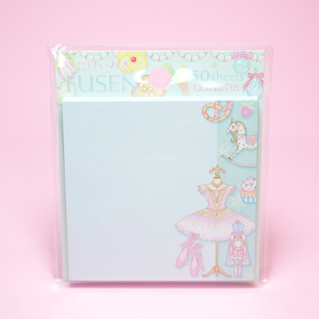 Clothes Pin Takei Miki Blue Ballet Sticky Notes