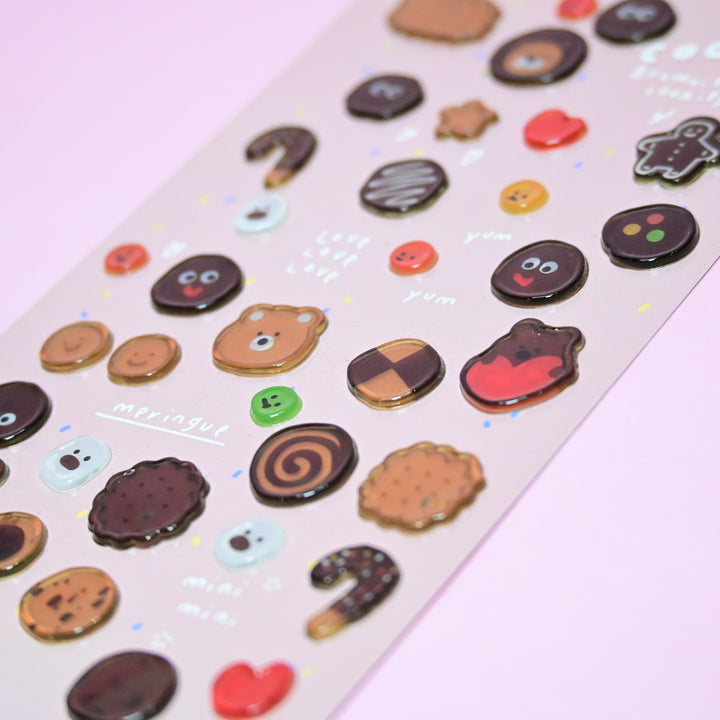 Bonito Daily Sticker Stay 3D Cookies Sticker Sheet