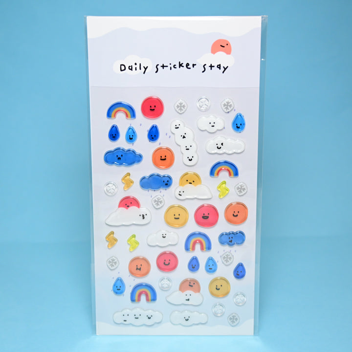 Bonito Daily Sticker Stay 3D Weather Sticker Sheet