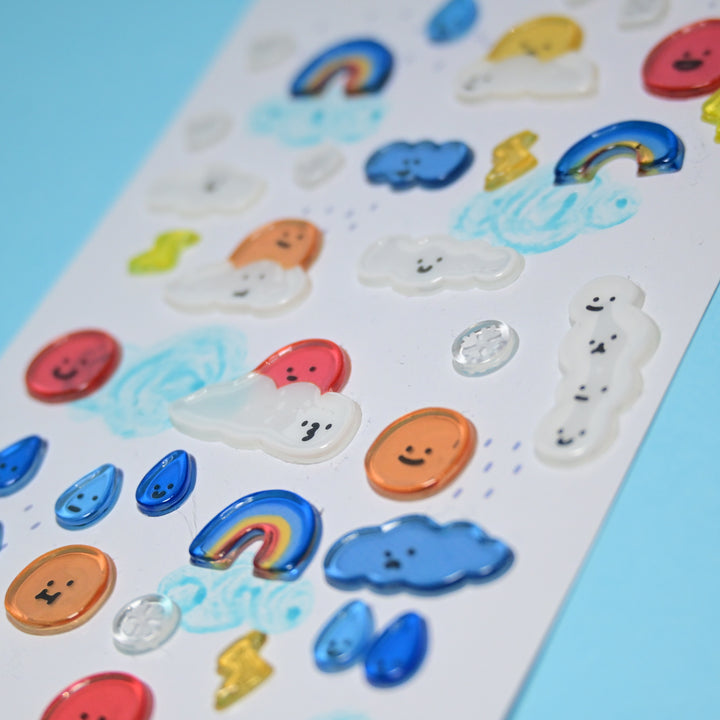 Bonito Daily Sticker Stay 3D Weather Sticker Sheet