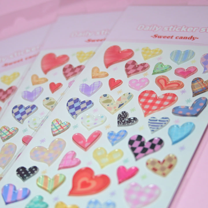Bonito Daily Sticker Stay 3D Sweet Candy Sticker Sheet
