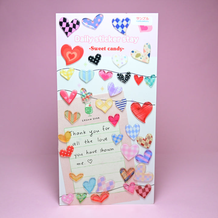Bonito Daily Sticker Stay 3D Sweet Candy Sticker Sheet