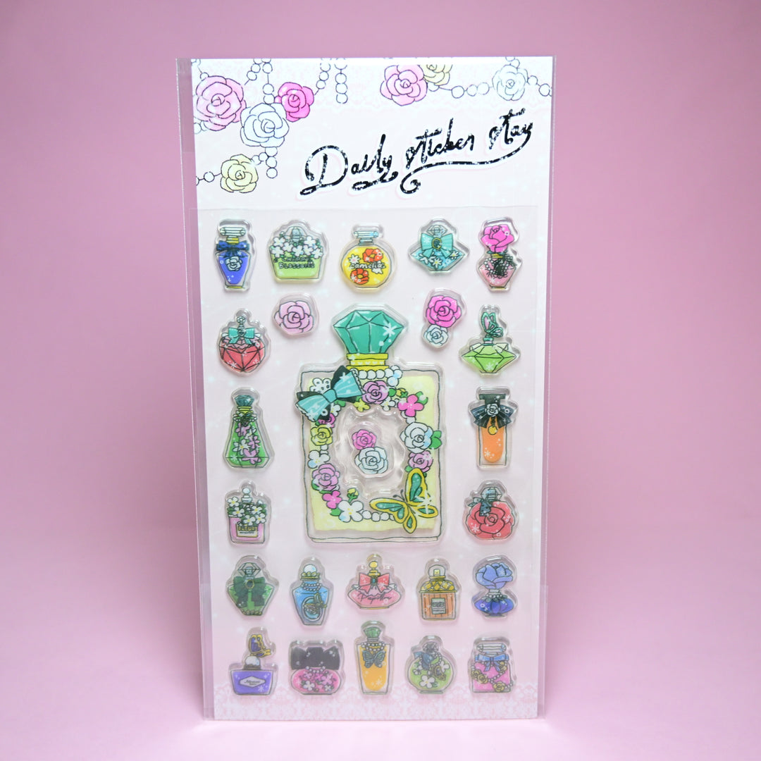 Bonito Daily Sticker Stay 3D Botanical Flower Perfume Sticker Sheet
