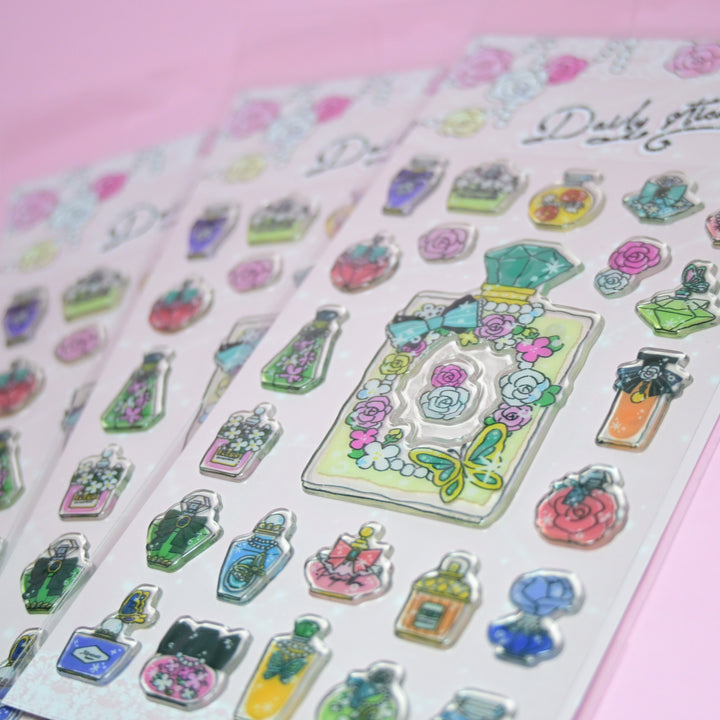 Bonito Daily Sticker Stay 3D Botanical Flower Perfume Sticker Sheet