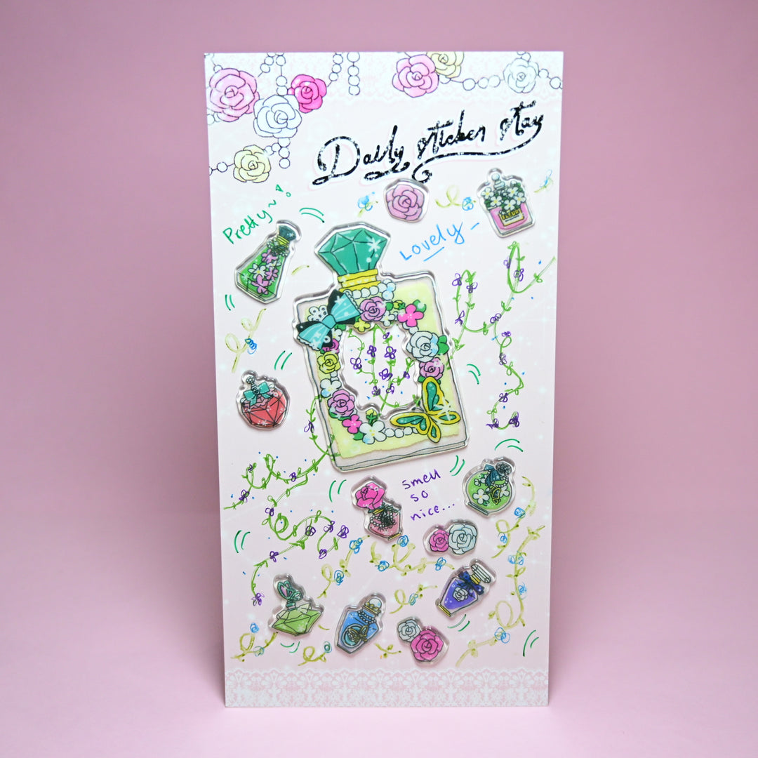 Bonito Daily Sticker Stay 3D Botanical Flower Perfume Sticker Sheet