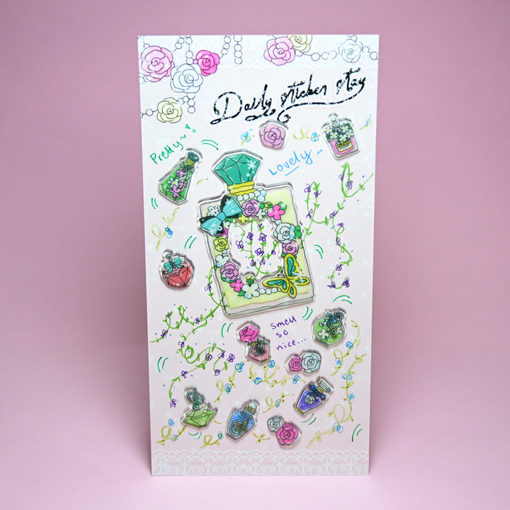 Bonito Daily Sticker Stay 3D Botanical Flower Perfume Sticker Sheet