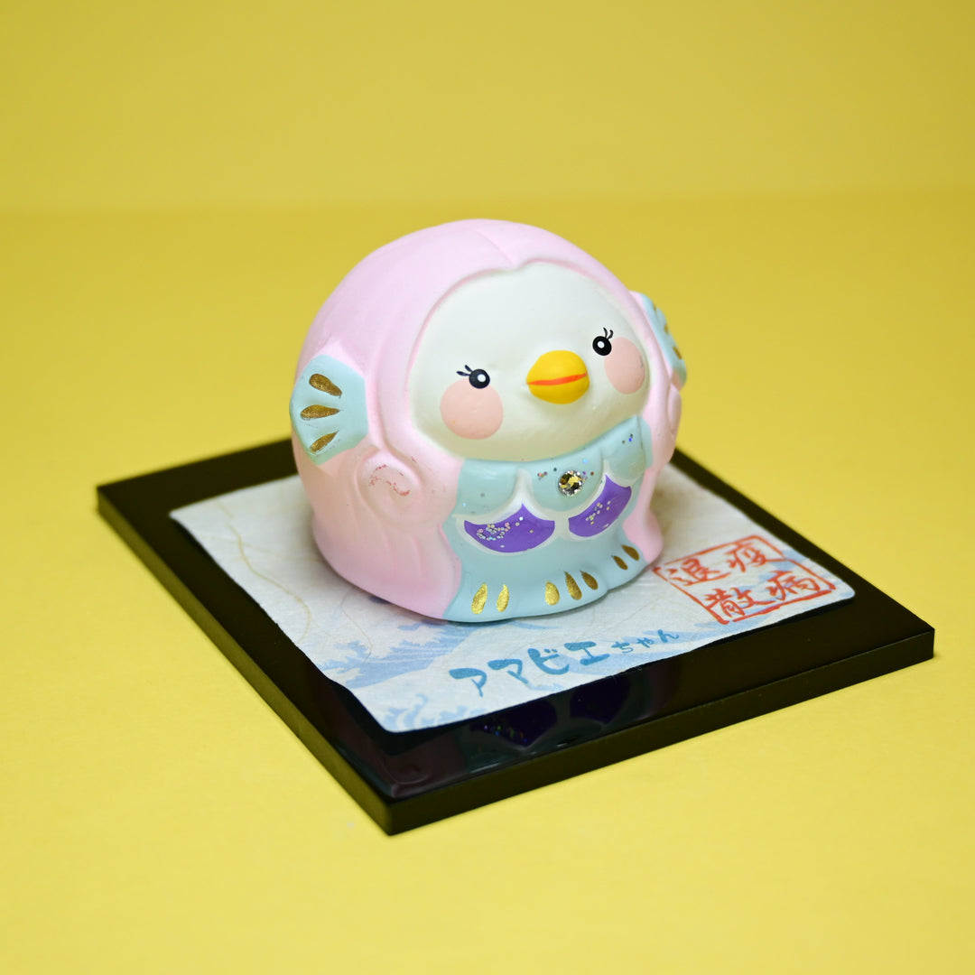 [Pre-loved] Amabie-chan Mermaid Clay Figurine on Stand