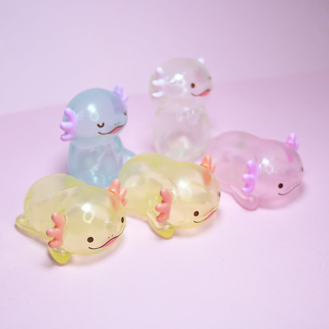 [Pre-loved] Axolotl Family Clear Squeak Toy Set (5 pcs.)