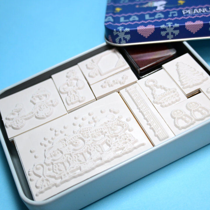 Fashion Notebook + Peanuts Snoopy 10 pcs. Rubber Stamp Set