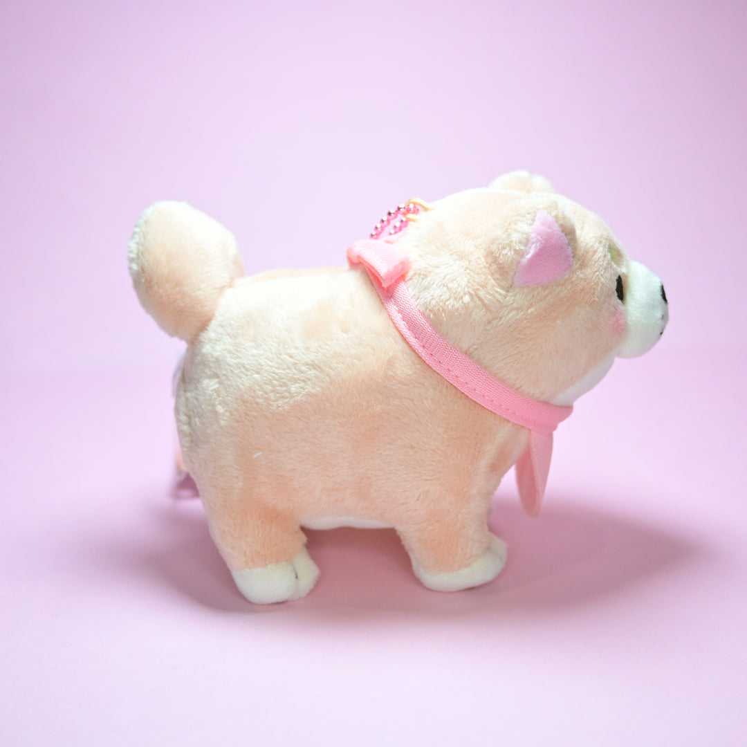 Loyal Dog Mochi Shiba Pastel Plushie with Charm