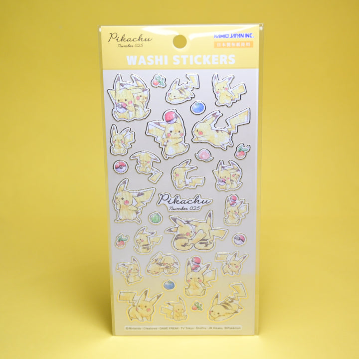 Kamio Japan Pokémon Pikachi Washi Sticker Sheet
