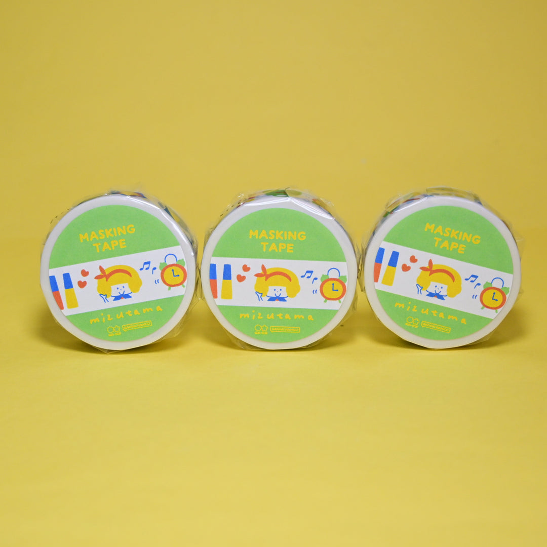 sun-star mizutama Colorful Doodles Green Masking Tape