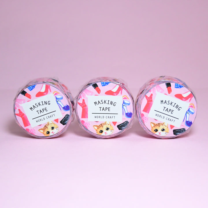 World Craft Fashion Makeup Pink Masking Tape