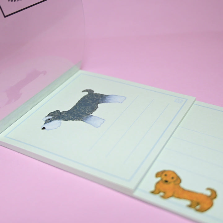 Greeting Life Cute Dogs Long Double Message Memo Pad