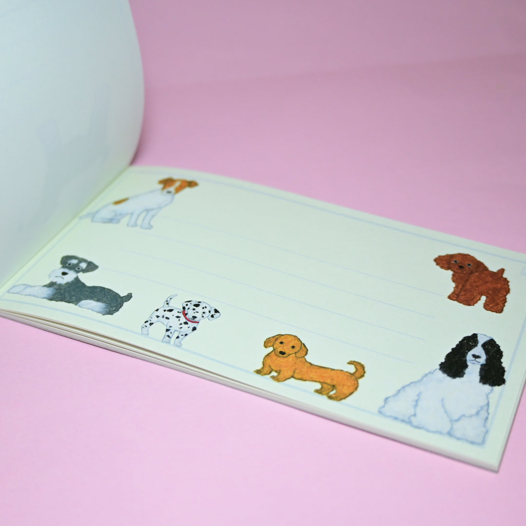 Greeting Life Cute Dogs Long Double Message Memo Pad