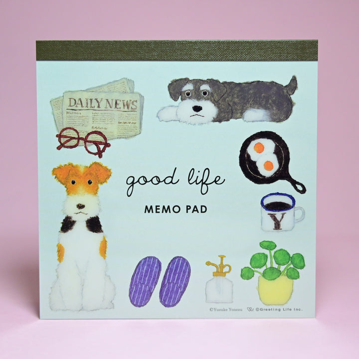 Greeting Life Yusuke Yonezu Good Life Cute Dogs Square Memo