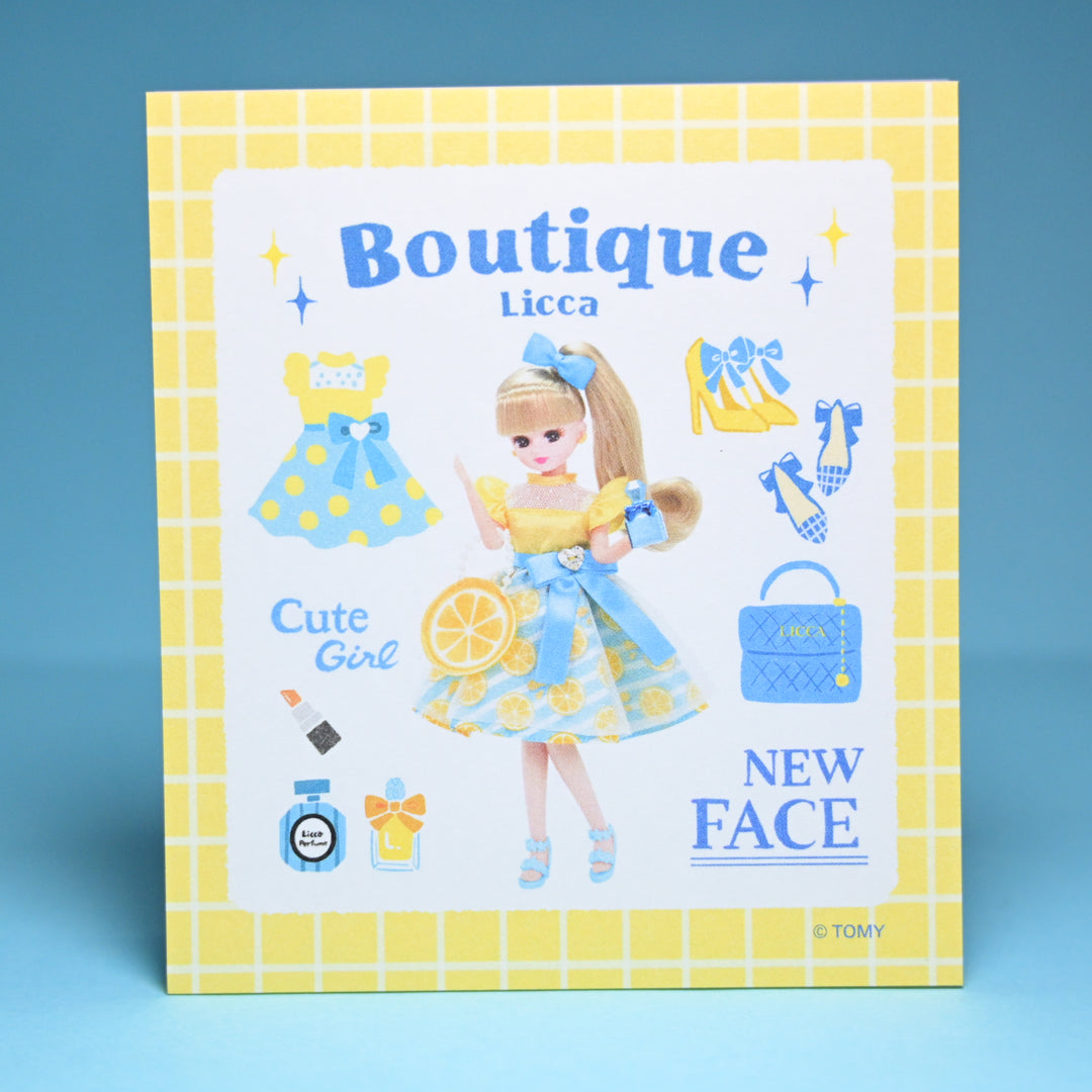 Furukawa Shiko Boutique Licca Blue & Yellow Memo Pad