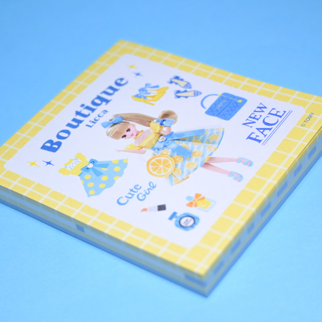 Furukawa Shiko Boutique Licca Blue & Yellow Memo Pad