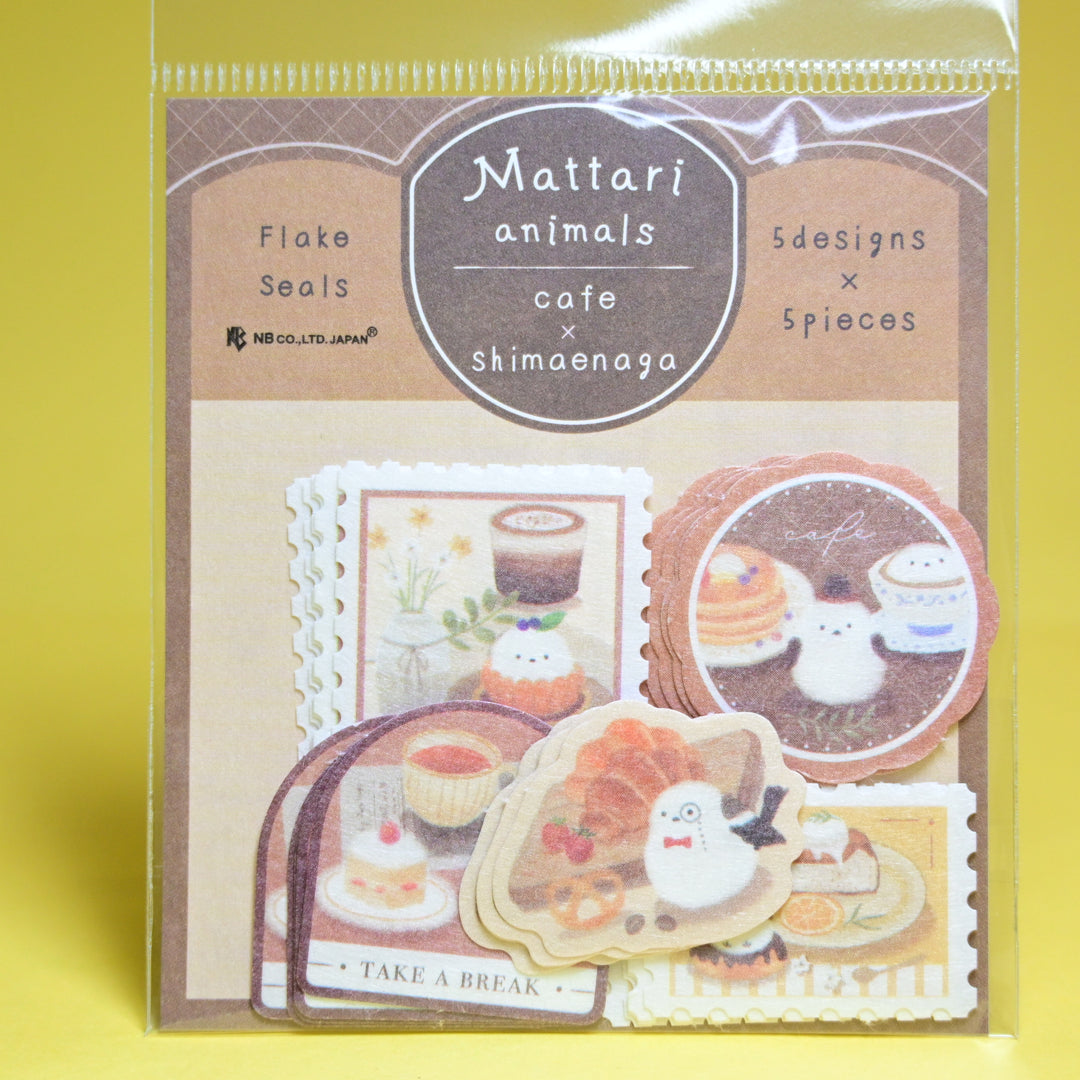 NB Mattari Animals Café Shimaenaga Cute Bird Flake Seal