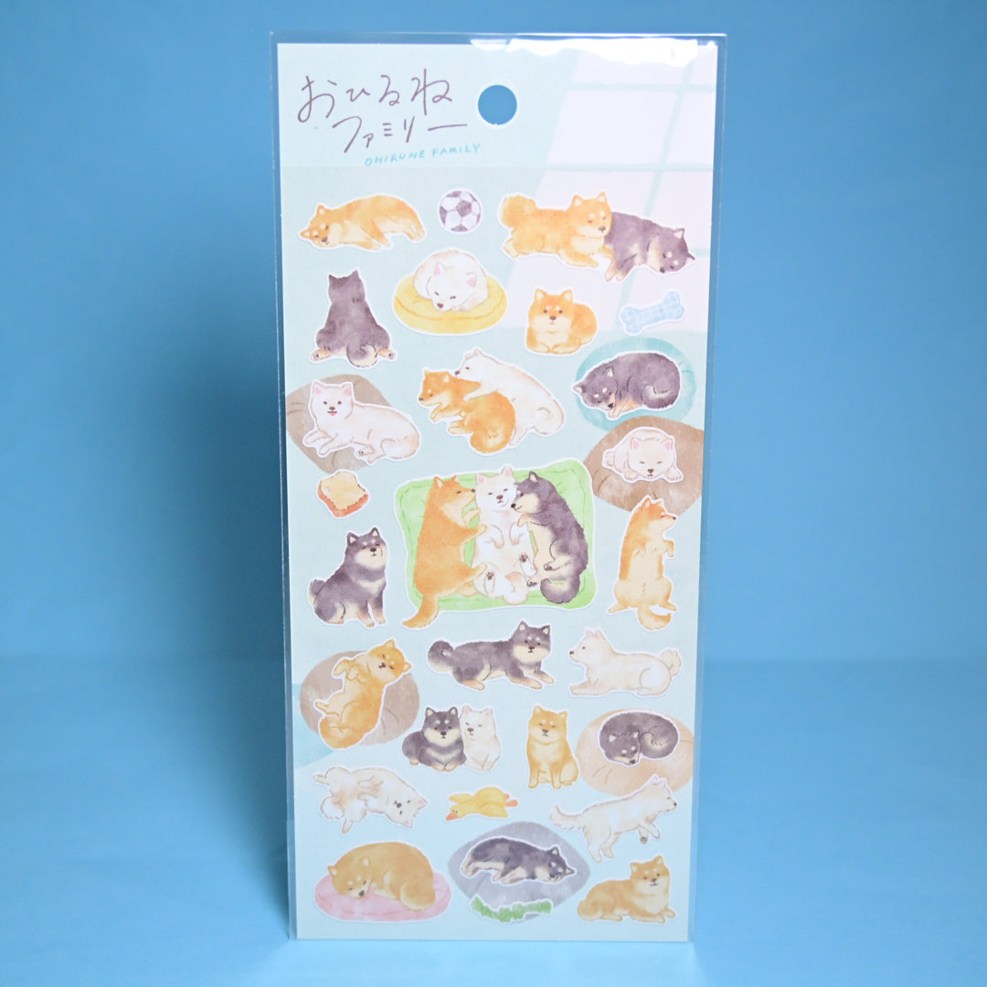 MINDWAVE Ohirune Family Napping Dogs Cute Sticker Sheet