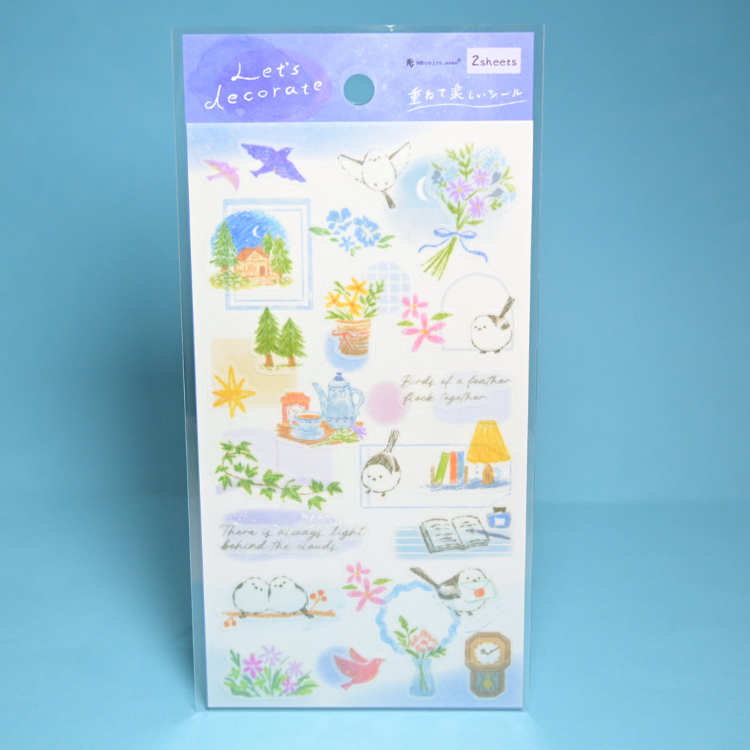 NB Deco Time Shimaenaga Let's Decorate Two Sheets Sticker Sheet